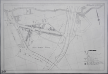 853532 Plattegrond van een deel van de stad Utrecht (het gebied tussen de spoorlijn/ Kromme Rijn en Rijksweg 22) met ...